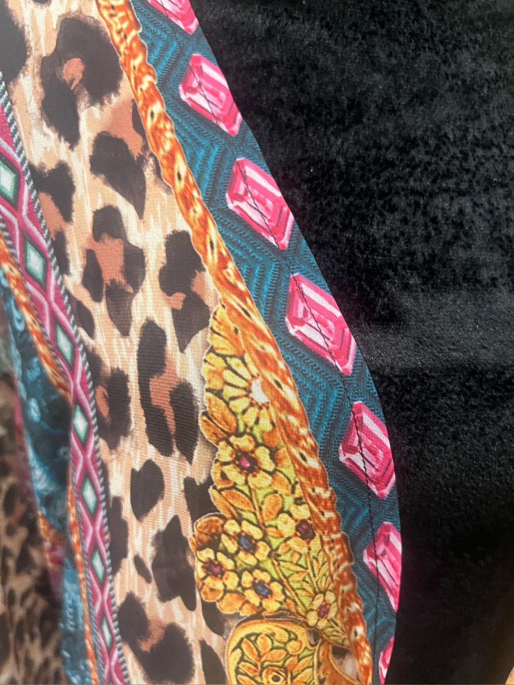 VENUS Mixed Print Leopard Maxi Kimono Duster Cover Up NWT - Picture 4 of 14